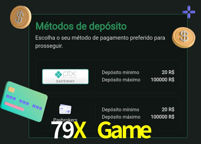 O cassino 79X Game oferece uma grande variedade de métodos de pagamento